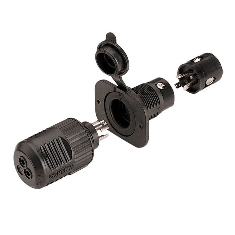 Stecker-Set 3-polig für 12-36 V bis 40 Amp. - Z-Boats