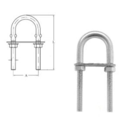 AQUINOX - Nirosta A4 / AISI 316 U-Bolzen - Pütting