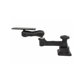 RAM Mounts Schwenkarm für Marine-GPS - Horizontal-Basis, mittlerer Verbindungsarm, rechteckige Universal-Platte (ca. 158 x 50 mm, diverse Lochraster), C-Kugel (1,5 Zoll)