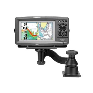 RAM Mounts Schwenkarm mit Universalplatte für Marine-GPS - Horizontal-Basis, Universal-Platte (50,8 x 158,9 mm), Armlänge ca. 150 mm, im Polybeutel