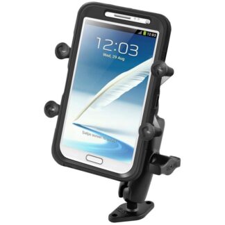 RAM Mounts X-Grip Aufbauhalterung für Smartphones bis 114,3 mm Breite - B-Kugel (1 Zoll), Diamond-Basisplatte (Trapez), mittlerer Verbindungsarm