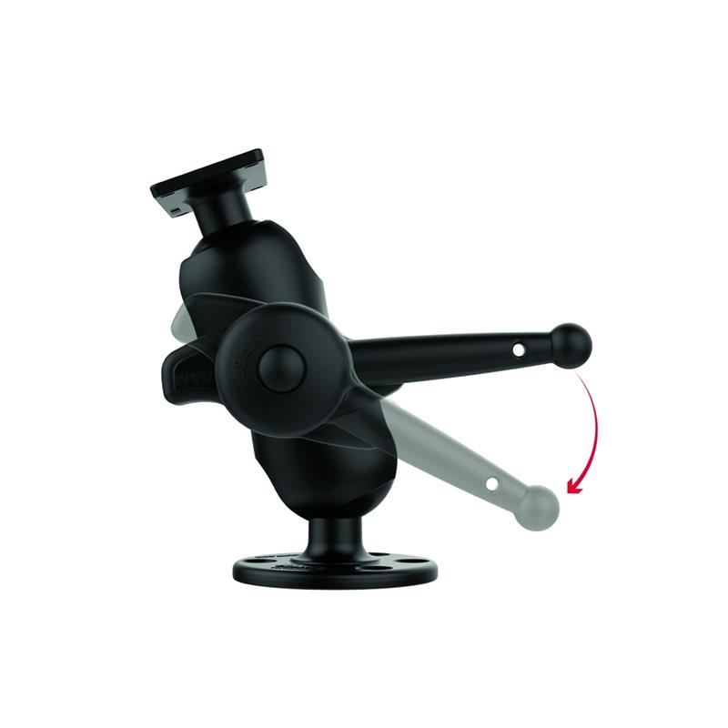 RAM MOUNTS MARINE AUFBAU-SET HUMMINBIRD HELIX 8-15 / SOLIX / APEX - D-KUGEL (2,25 ZOLL), RUNDE BASIS, KURZER VERBINDUNGSARM, ADAPTERPLATTE, SCHRAUBHILFE – Bild 3