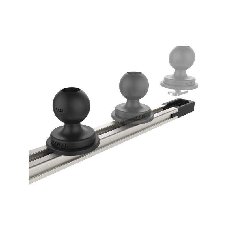 RAM MOUNTS ALUMINIUM TOUGH-TRACK SCHIENE INKL. ENDKAPPEN - INNENLÄNGE 330,2 MM (13 ZOLL), ELOXIERT – Bild 2