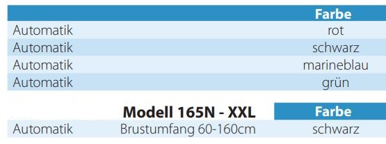 165N - Automatik-Rettungsweste