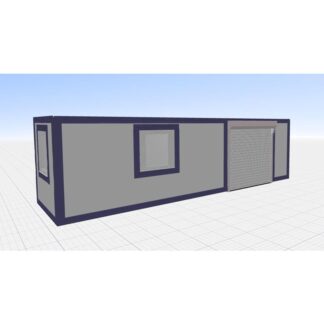 Container System A1  mit Rolltor und 2 x Fenster