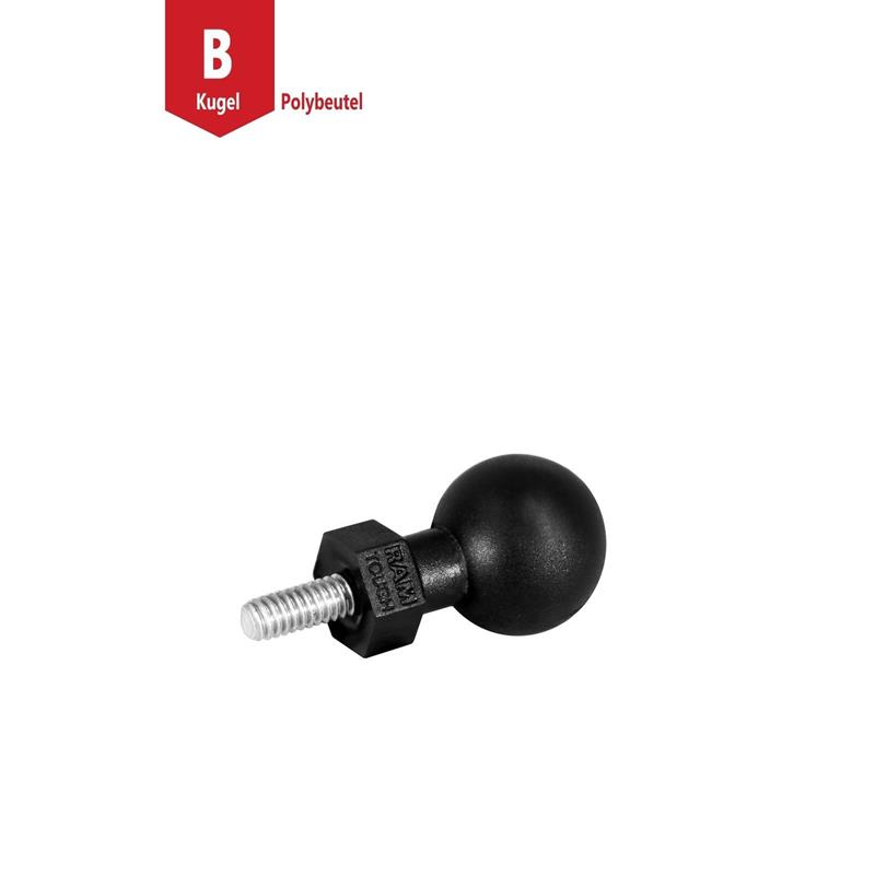 RAM Mounts Tough-Ball mit M6-1 x 6 mm Gewindestift - B-Kugel (1 Zoll), im Polybeutel