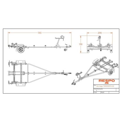 Bootstrailer 750V521L209 (5344) Ungebremst – Bild 2