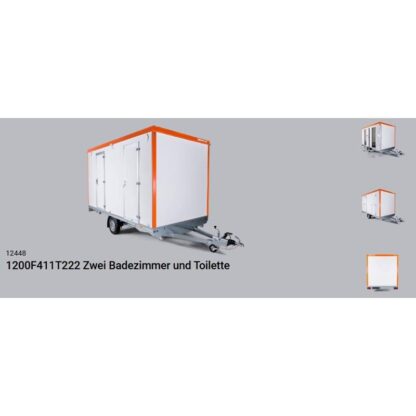 Respo Mobilanhänger 1200F411T222 zwei Badezimmer und Toilette – Bild 2