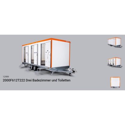 Respo Mobilanhänger 2000F612T222 drei Badezimmer und Toiletten (12989) – Bild 2