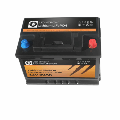 LIONTRON 12,8V 80Ah LiFePO4 mit BMS/1200 A (CCA)