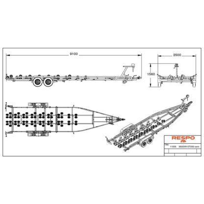 Bootstrailer 3500V912 Multiroller Heavy (11555) – Bild 4