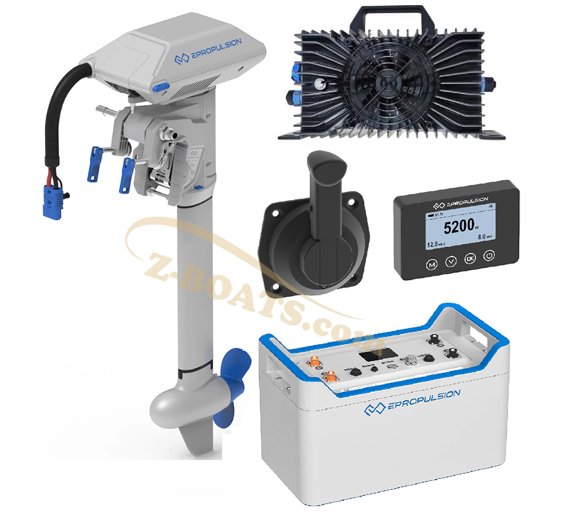 ePropulsion EVO Navy 3.0 S/L Kombipaket mit Fernbedienung Seitenmontage