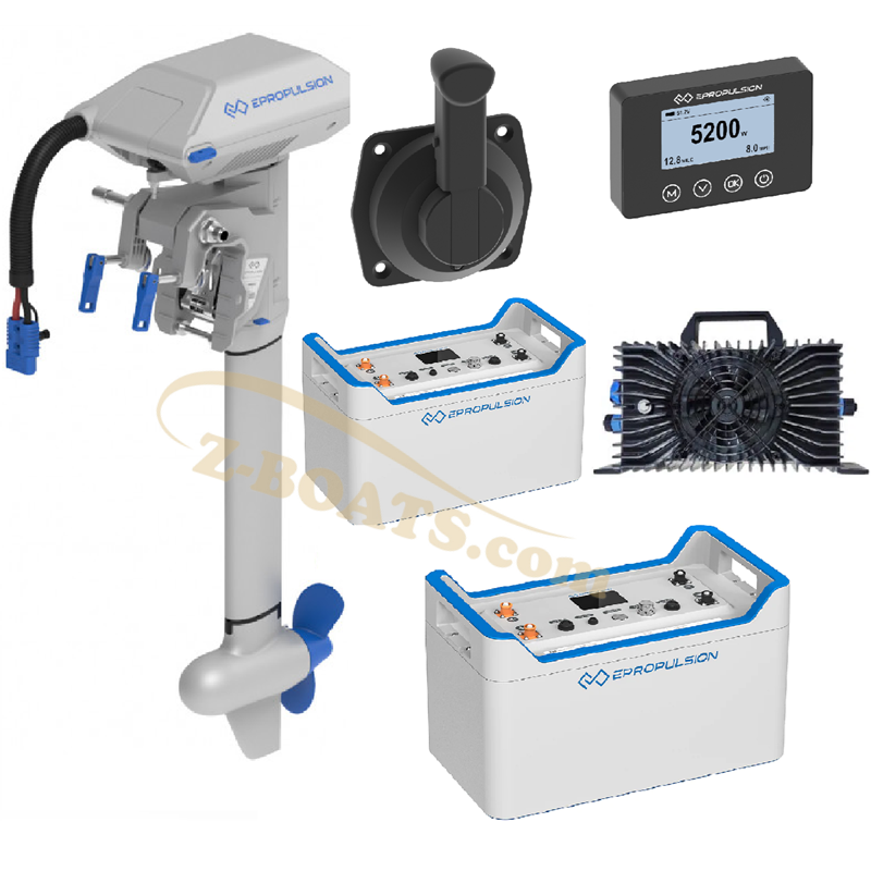 ePropulsion EVO Navy 6.0 S/L Kombipaket mit Fernbedienung Seitenmontage