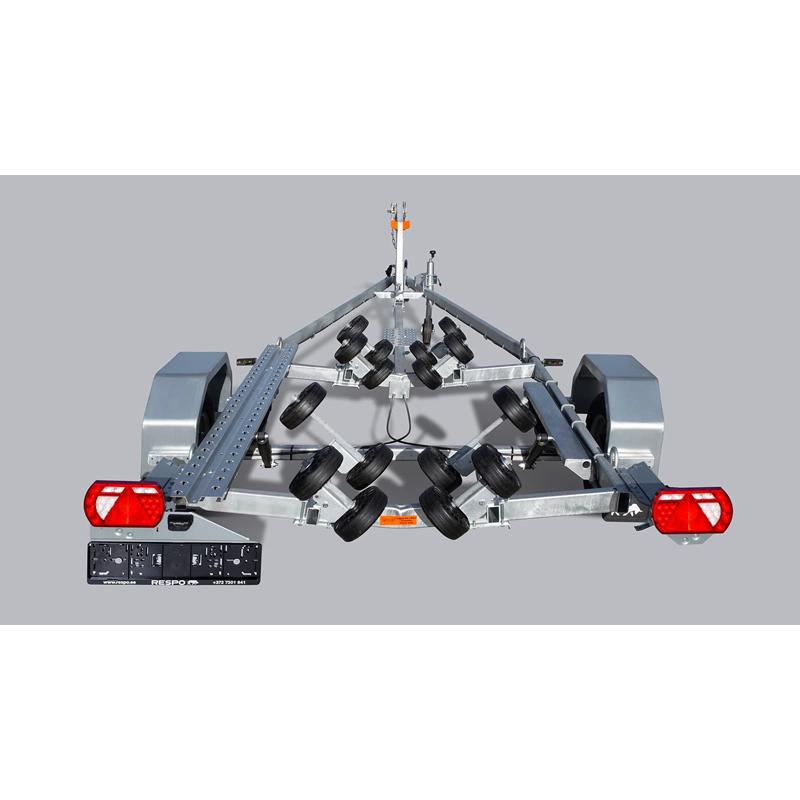 Bootstrailer 1200V571 Multiroller verstellbare Achse (21341-R) – Bild 2