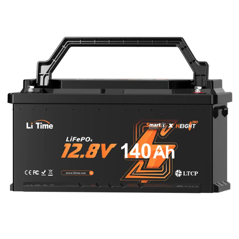 12V LiFePO4 140Ah Deep Cycle Lithium-Batterie mit Bluetooth – DIN H8 L5 (Group 49), passend für Wohnmobil-Untersitz