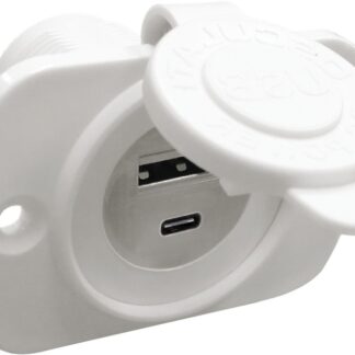 A-Typ USB-Buchse + C-Type weiß