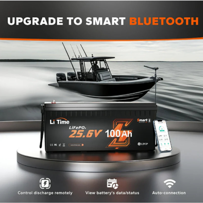 LiTime 24V 100Ah LiFePO4 Batterie mit Bluetooth – für Trolling-Motor & Heimspeicher – Bild 3