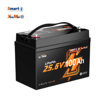 LiTime 24V 100Ah Xtra Mini LiFePO4 Batterie mit Bluetooth für Trolling-Motoren