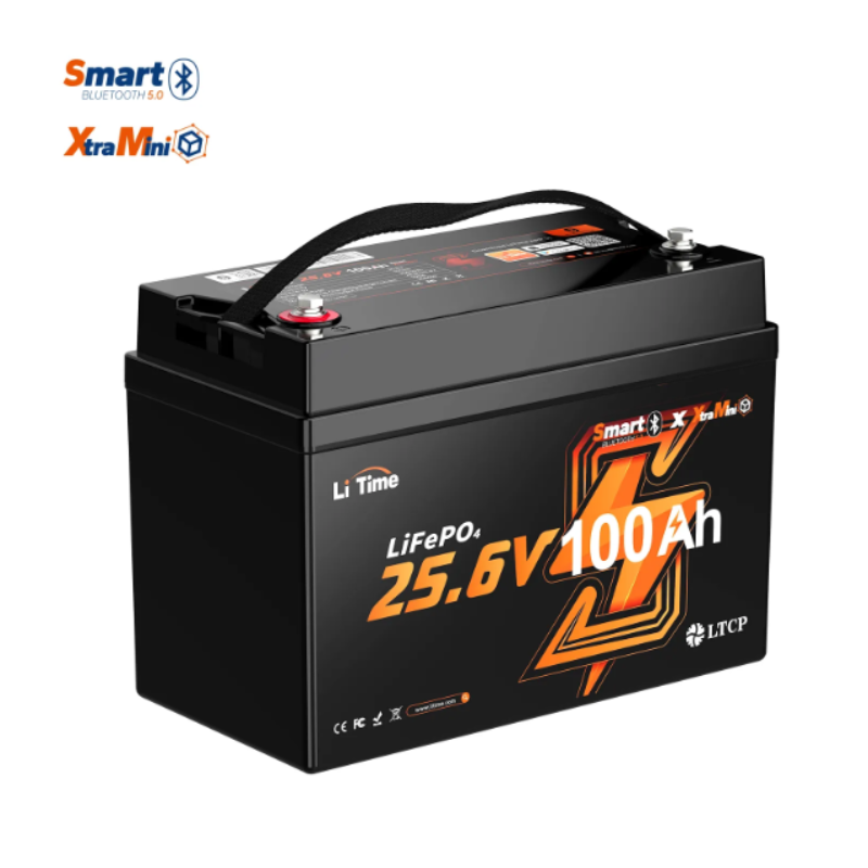 LiTime 24V 100Ah Xtra Mini LiFePO4 Batterie mit Bluetooth für Trolling-Motoren
