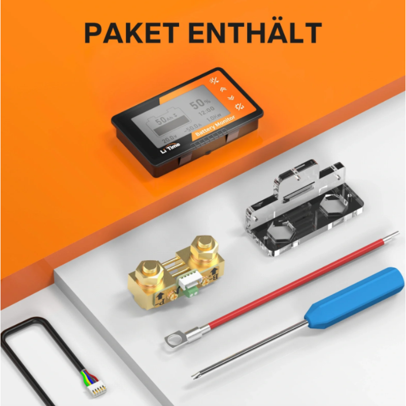 LiTime 500A Batteriewächter mit LCD-Display und Shunt – Bild 2