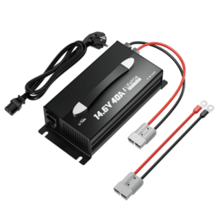 LiTime 12V (14.6V) 40A montierbares Lithium-Akku-Batterieladegerät mit Handgriff