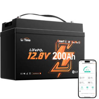 LiTime 12V 200Ah Xtra Mini LiFePO4 Batterie mit Bluetooth für Wohnmobile & Camping