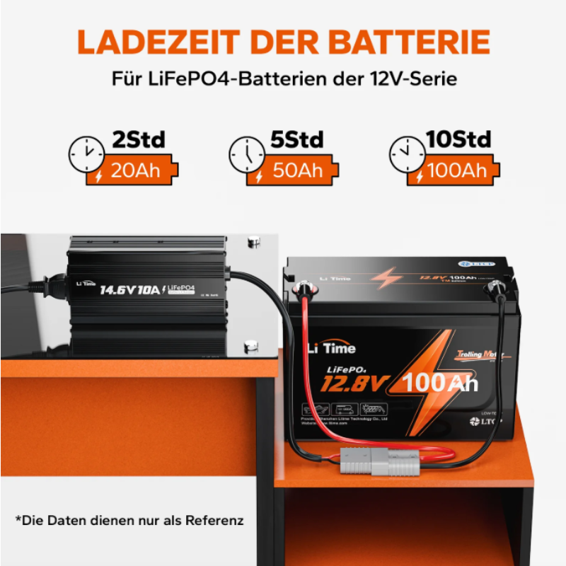 LiTime 14.6V 10A Lithium Batterieladegerät für 12V LiFePO4 Lithium Batterie – Bild 5