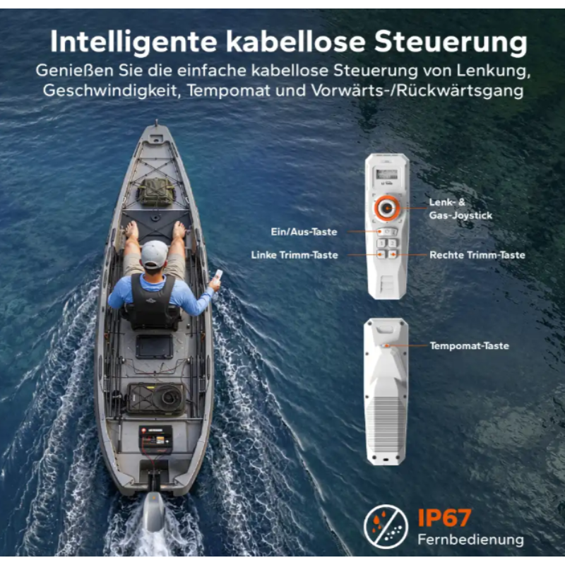 LiTime Argoseeker A2 48V 2000W Elektro Außenborder – 120 lbs Schubkraft für Boote – Bild 9