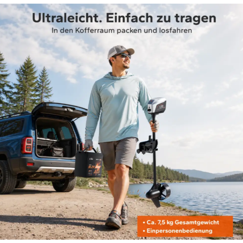 LiTime Argoseeker A2 48V 2000W Elektro Außenborder – 120 lbs Schubkraft für Boote – Bild 10